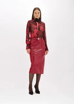 SILK-BLEND RUFFLE SHIRT