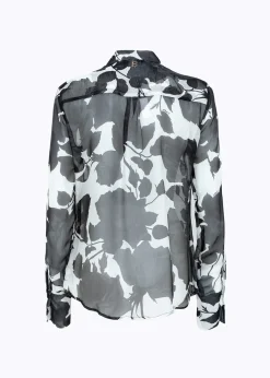 SILK-BLEND RUFFLE SHIRT