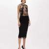 SLIM LACE TOP WITH EMBROIDERY
