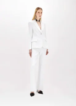 Stretch crêpe blazer jacket