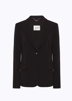 Stretch crêpe blazer jacket