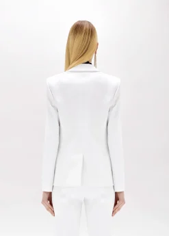 Stretch crêpe blazer jacket