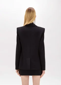 Stretch crêpe blazer jacket
