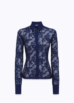 Stretch lace shirt