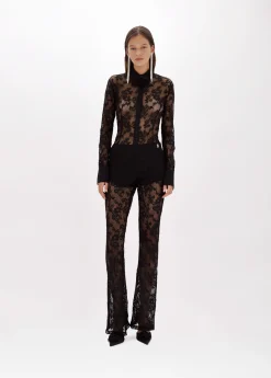 Stretch lace shirt