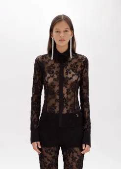 Stretch lace shirt