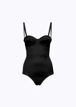 Stretch satin Bodysuit