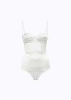 Stretch satin Bodysuit