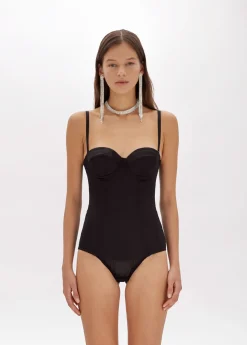 Stretch satin Bodysuit