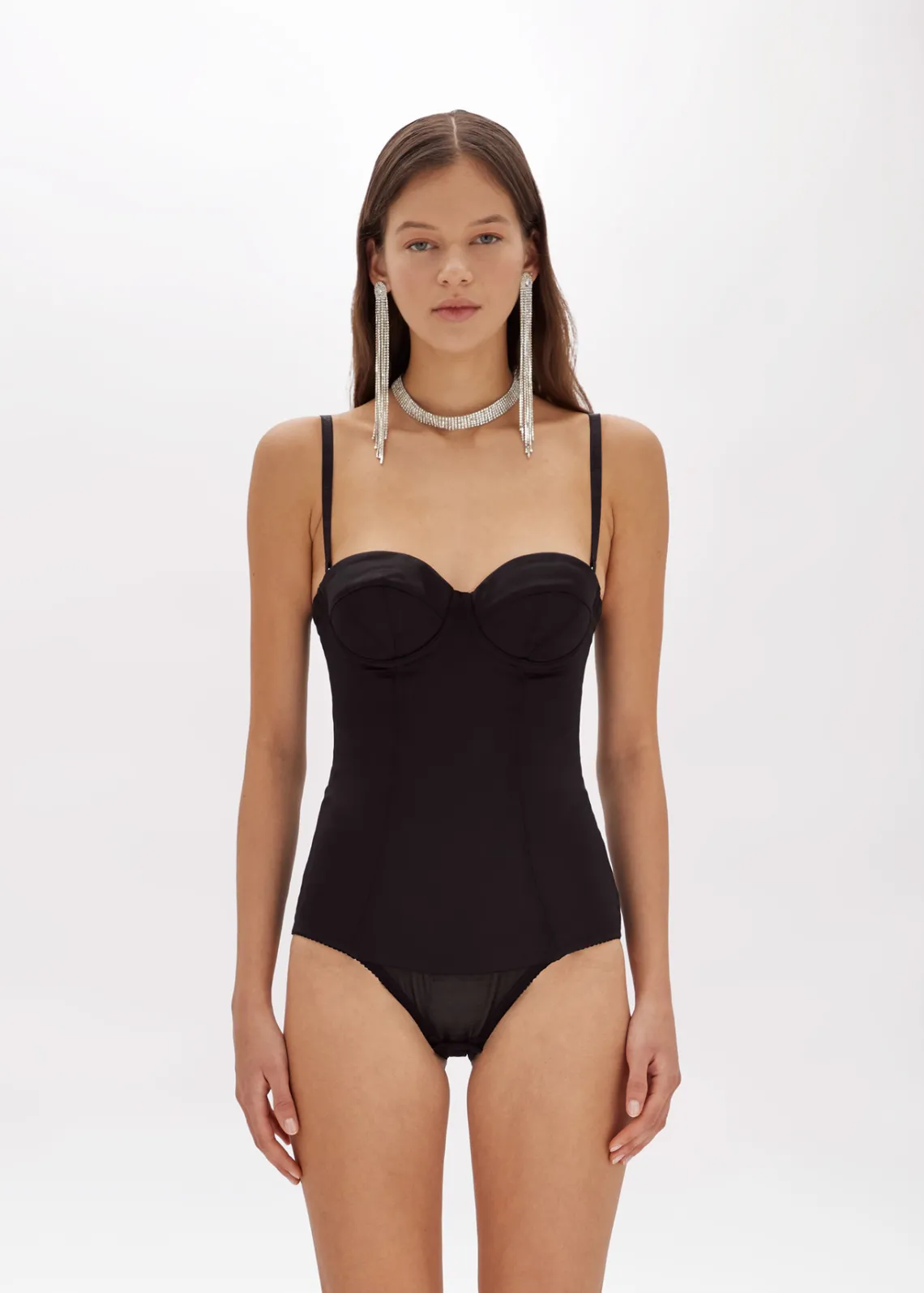 Stretch satin Bodysuit