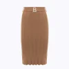 STRETCH VISCOSE MIDI SKIRT