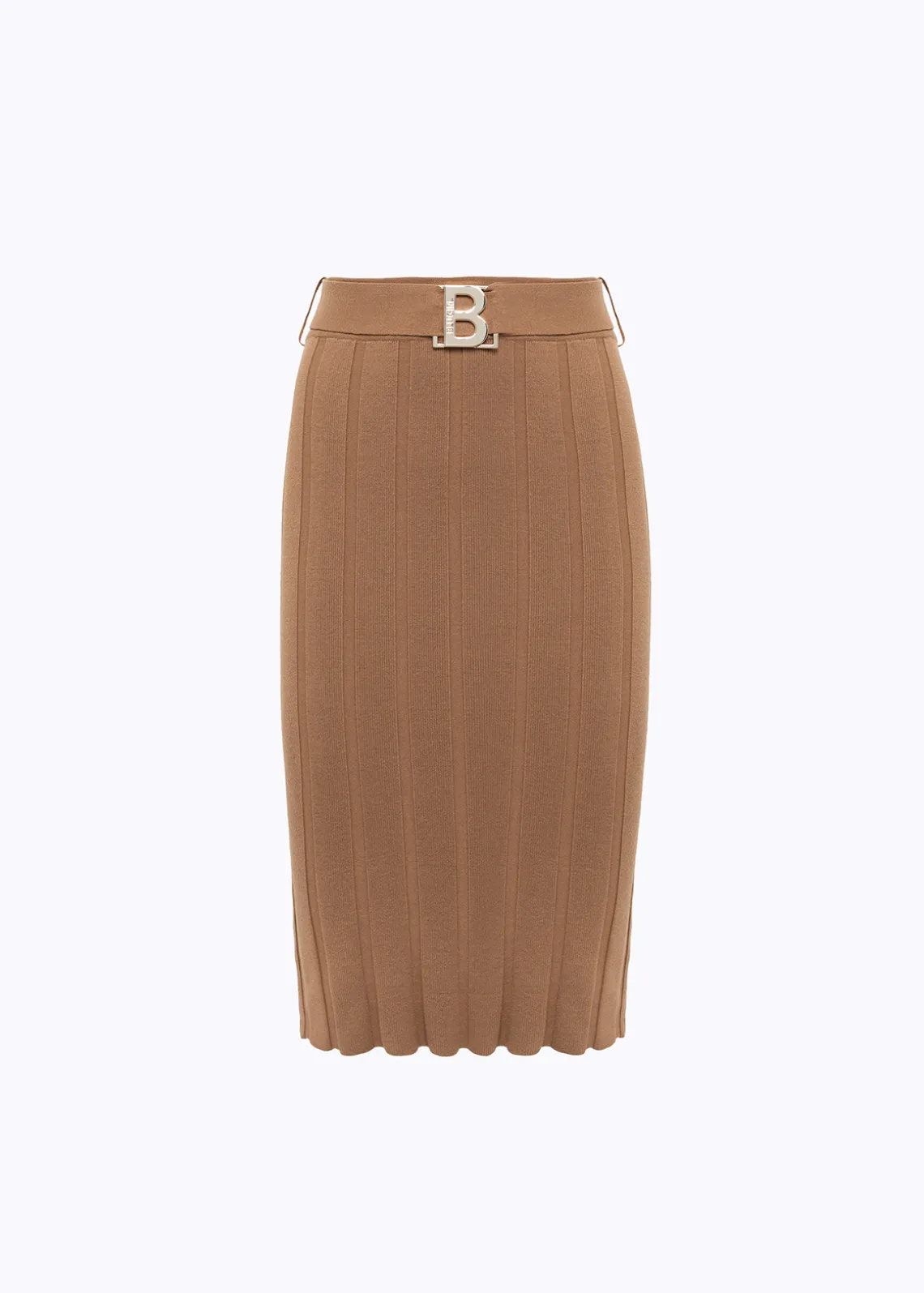 STRETCH VISCOSE MIDI SKIRT