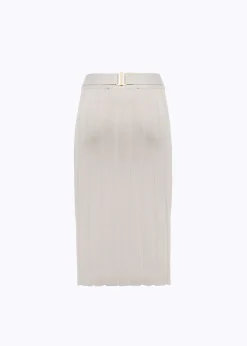 STRETCH VISCOSE MIDI SKIRT