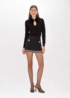 SWEATER ANIMALIER WITH FAUX FUR