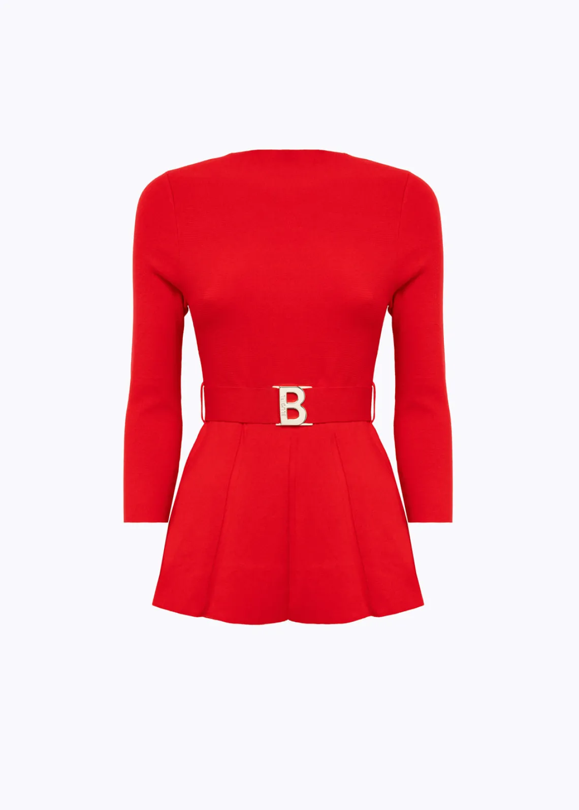 SWEATER WITH BRANDED BELT