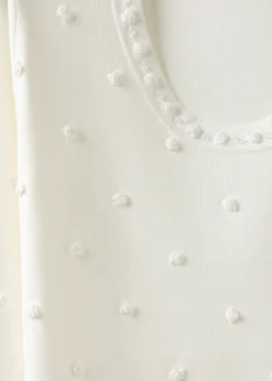 SWEATER WITH ROSE EMBROIDERY AND CORAL BEAD DETAILS