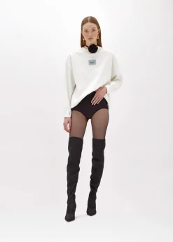 SWEATSHIRT IN STRETCH COTTON WITH LOGO