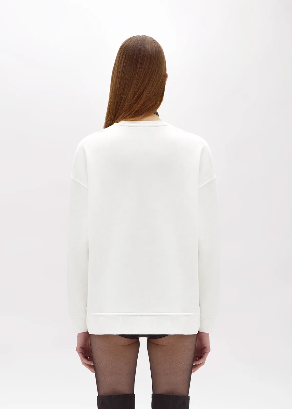 SWEATSHIRT IN STRETCH COTTON WITH LOGO