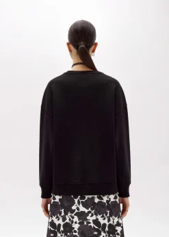 SWEATSHIRT IN STRETCH COTTON WITH LOGO