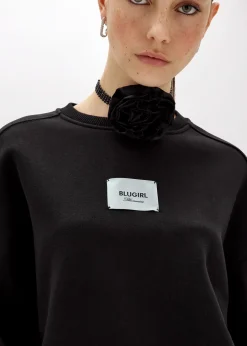 SWEATSHIRT IN STRETCH COTTON WITH LOGO