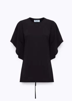 T-SHIRT IN COTTON WITH LACE DETAILS