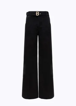 WIDE LEG JEANS IN STRETCH DENIM