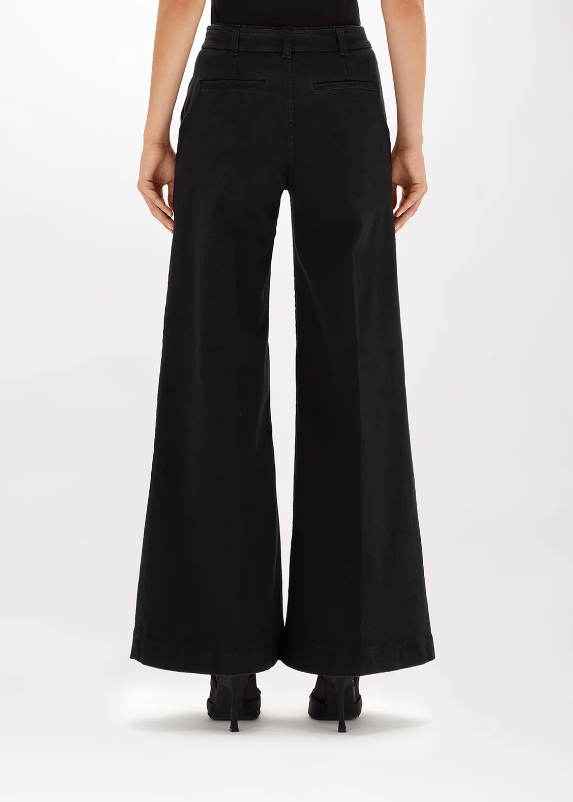 WIDE LEG JEANS IN STRETCH DENIM