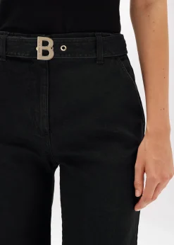 WIDE LEG JEANS IN STRETCH DENIM