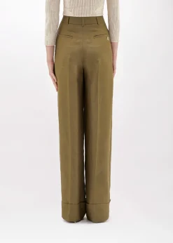 WIDE LEG PANTS IN LINEN BLEND