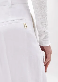 WIDE LEG PANTS IN LINEN BLEND
