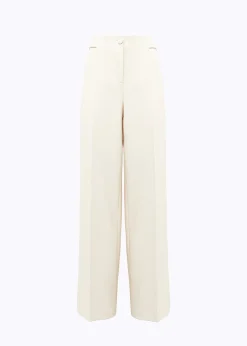 WIDE LEG PANTS IN STRETCH CRÊPE