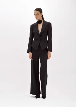 WIDE LEG PANTS IN STRETCH CRÊPE