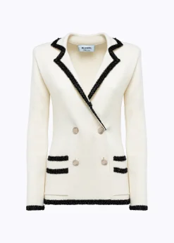 WOOL BLEND JACKET WITH JEWEL BUTTONS