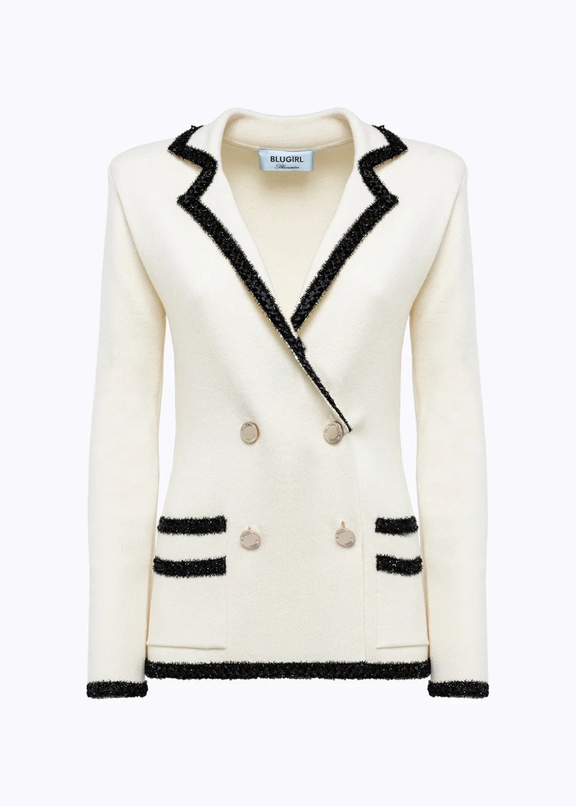 WOOL BLEND JACKET WITH JEWEL BUTTONS