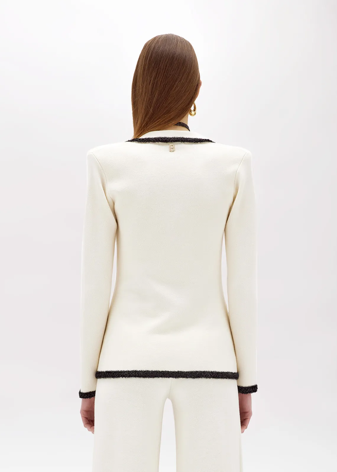 WOOL BLEND JACKET WITH JEWEL BUTTONS