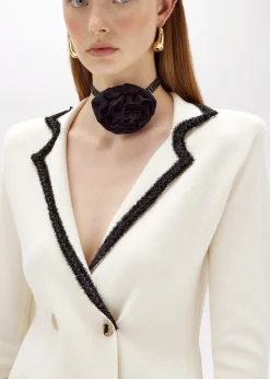 WOOL BLEND JACKET WITH JEWEL BUTTONS
