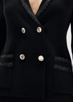 WOOL BLEND JACKET WITH JEWEL BUTTONS