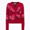 WOOL BLEND JACQUARD SWEATER