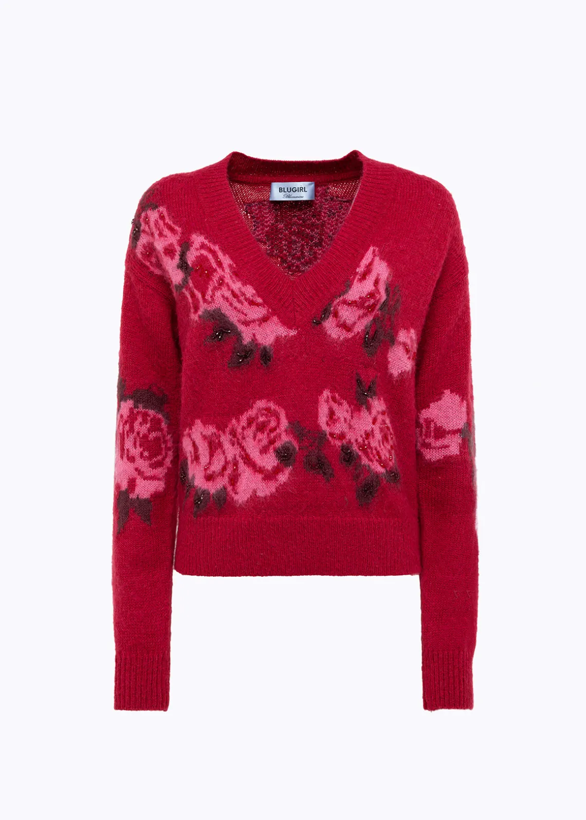 WOOL BLEND JACQUARD SWEATER